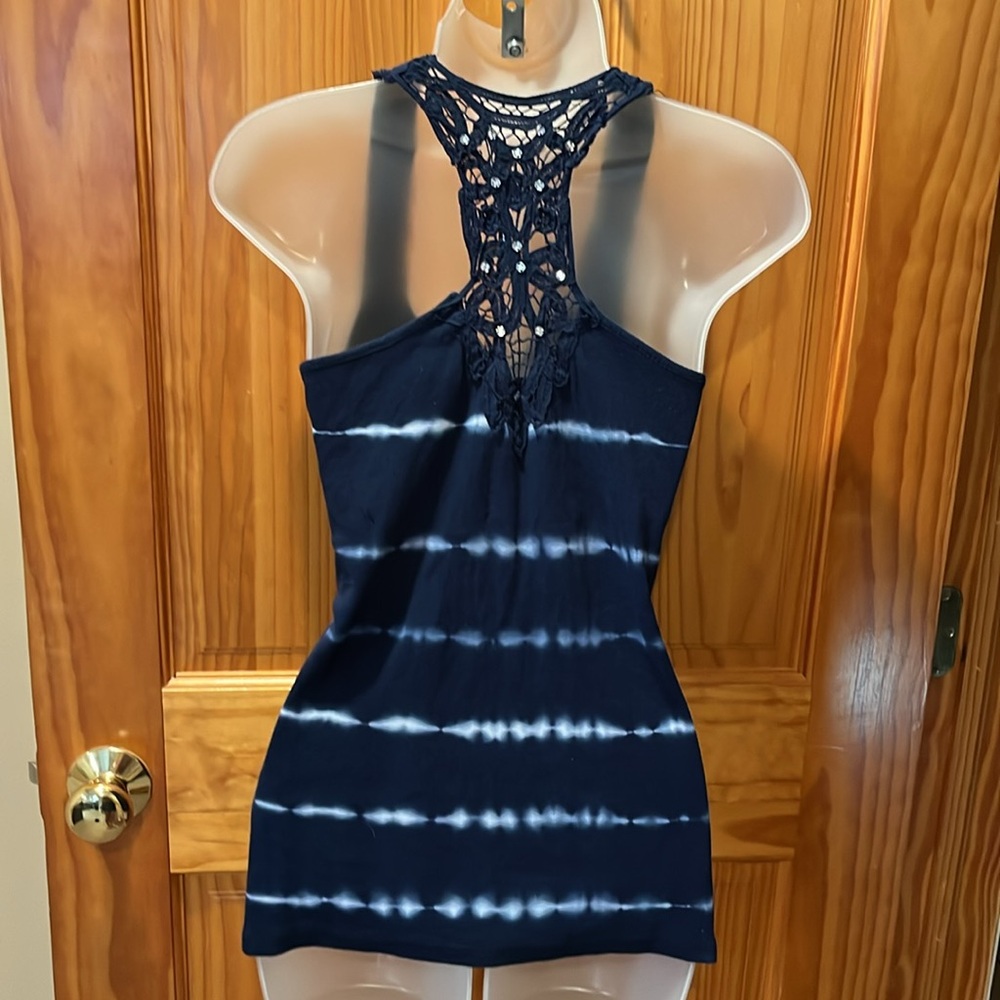 Venus Lace & Rhinestone Racerback Tank Top - Picture 2 of 13